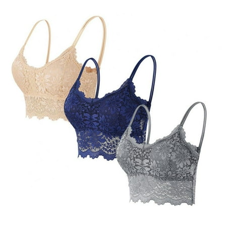 

Sports Yoga Bra Lace Bra Beauty Back Bra Casual Bra Wirefree Bralette Female Bra Vest Wild Daily Bra Push Up Bra 3/4 Cup Bra Women Bra Thin Cup Bra Breathable Underwear 3pcs