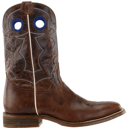 Nocona Men's Go Round 11" Tan Broad Square Toe Stockman 1 1/8" Heel Western Boots, Size 10.5 (D) - NB5536