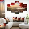thumbnail image 1 of Canton de Taiwan avec Arbres Rouges - Grand Paysage Art sur Toile, 1 of 4