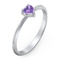 thumbnail image 3 of Heart Birthstone Ring - Amethyst (February), 3 of 6