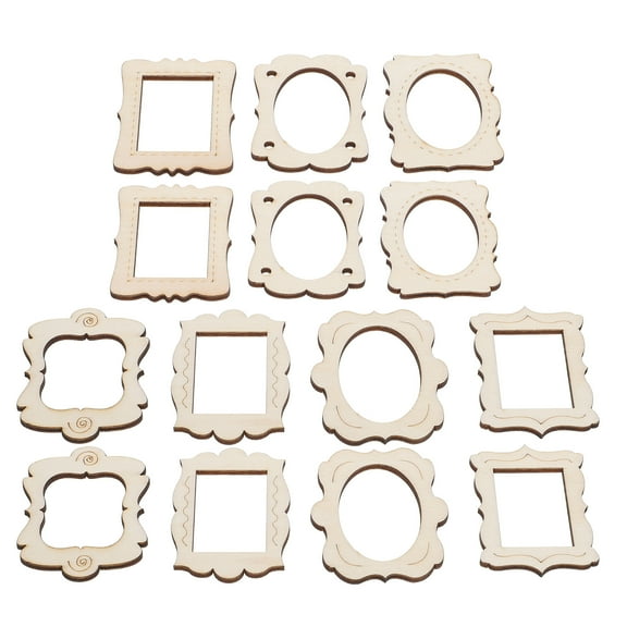 Supvox 40pcs Craft Picture Frames Set for DIY Enthusiasts Brown Decoration Christmas Tree