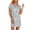 Style6, variant on Women's Short Sleeve Nightgown Cute Cotton Pajamas Dress Soft Comfy Lightweight Summer Casual Sleep Dress Grey Owl Large