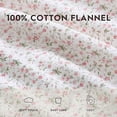 thumbnail image 3 of Laura Ashley Home - Full Sheets, Cotton Flannel Bedding Set, Brushed for Extra Softness & Comfort (Evie Pink, 4 pcs,Full), 3 of 9