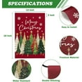 thumbnail image 2 of Winter Marry Christma Trees Garden Flag 12x18 Double Sided Standerd Xmas Festive Snow Snowflake Small Yard Flags for Outside Vertical Farmhouse Holiday Decor, 2 of 6