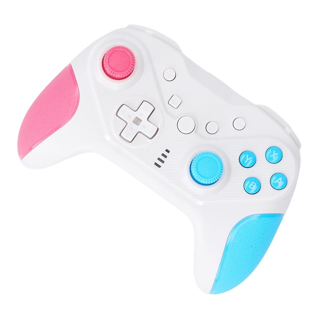 Wired Game Controller 4 Programmable Buttons 6 Axis Sensor USB Control Console Pink Blue