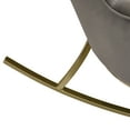 thumbnail image 2 of MoDRN Glam Velvet Rocking Chair with Lumbar Pillow, Charcoal Grey/Satin Brass, 2 of 11