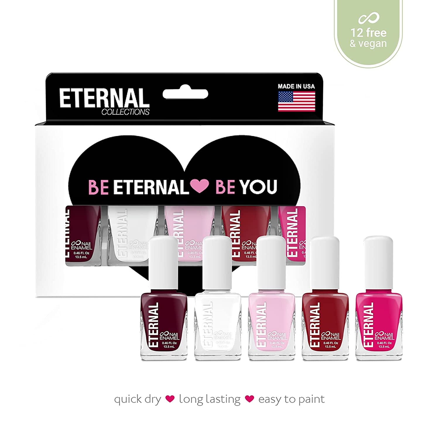 Eternal Nail Polish Collection: Rose All Day - 5PCS (0.46 fl oz ea)
