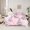 Green White Pink, variant on jejeloiu Xmas Snowflake 7-Piece Twin Bedding Set,Hello Winter White Black,Cozy Reversible Decor For Kids