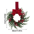 thumbnail image 3 of Wreaths For Front Door | Wreath Wth Red Bow Green Wreaths For Fireplace Home Holiday Wall Party 1pc Outdoor Christmas Wreath Large Coastal Wreaths Light up Valentine Wreath Christmas for outside 30”, 3 of 7
