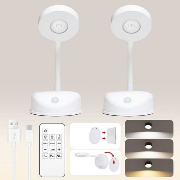 Wall Lights,2 Packs LED Wall Sconces Set - 1200mAh Rechargeable Battery 3 Colors Brightness Dimmable Touch and Remote Control,Cordless Wall Mounted Reading Lamp Light for Home Bedroom