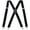 Black, variant on Suspenders for Men and Women, Adjustable Elastic Y Back Style Unisex Suspenders with Strong Metal Clips