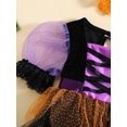thumbnail image 5 of ZINTAOZT Infant Baby Girl Halloween Outfit Puff Sleeve Sequin Tulle Romper Dress Headband 2Pcs Halloween Clothes 0-2T, 5 of 8