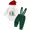 Green Plaid, variant on ATAIKU Newborn Baby Boy My First Christmas Outfits Infant Romper Cute Suspender Pants Overalls Outfits 3Pcs Clothes 0-3M
