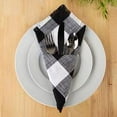 thumbnail image 4 of Mainstays Buffalo Plaid Woven Cotton Napkin, 4 Piece, Black and White, 4 of 8