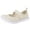 Beige, variant on HBFAGFB Sneakers for Women Simple Mesh Breathable and Comfortable Hook Loop Slip on Shoes Beige Size 42