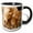 Black/White, variant on 3drose, Lions Cuddle, 11oz Two-tone Black Mug
