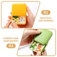 thumbnail image 2 of MasteelfCA 4pcs Small Pill Box Portable Travel 2 Grid Pill Box Medication Pull-out Design Holder, 2 of 8