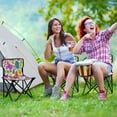 thumbnail image 6 of 600D Oxford Camping Chair Portable Foldable Chair Supports 220 lbs for Picnic, Fishing, Backpacking Vibrant and Lively Butterflies, 6 of 8