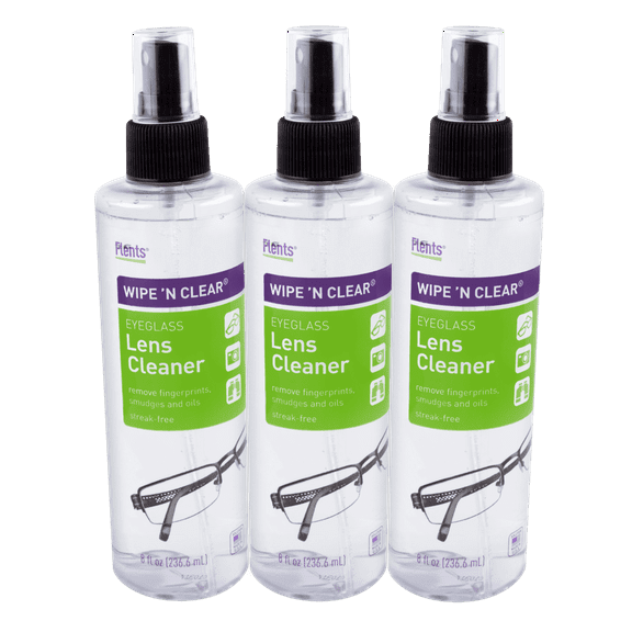 Flents Wipe 'n Clear Spray Lens Cleaner, 8 fl oz - 3 pack