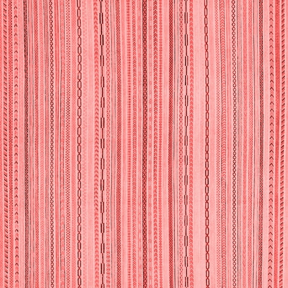 Ahgly Company Machine Washable Indoor Square Oriental Red Modern Area Rugs, 5' Square