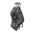 thumbnail image 4 of Camiseta sin mangas para mujer, control de barriga, sin mangas, Sexy Paisley Bandana, Top Halter, camisa con cordones, blusa, camiseta ajustada para mujer, 4 of 4
