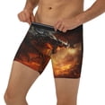 thumbnail image 3 of Rateoe Fiery Dragon Of Chaos Print Men’s Underwear Boxer Briefs Soft Comfortable Underwear Boxer Briefs, Long Leg Briefs,Anti-chafing Boxer Briefs, 3 of 7