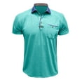 thumbnail image 6 of Men's Casual Collared Shirts Cotton Short Sleeve Golf Shirts Fashion Basic Shirts with Pocket, 6 of 6