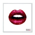 thumbnail image 1 of Designart Sexy Red Woman Lips FLOAT FRAME WALL ART, 1 of 4