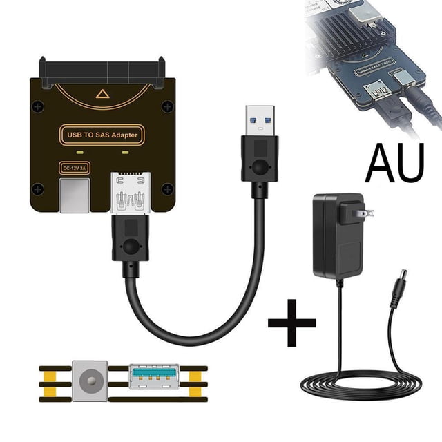 Adaptateur de Câble USB vers SAS 29 Broches pour Disque Dur