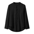thumbnail image 4 of Guluxicc Men's Linen Shirts Button Down Relaxed Fit Classic Asian Long Sleeve Shirts Summer Casual Outfits, 4 of 8