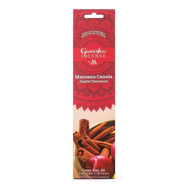 Varitas de Incienso Ganesha Incense Aromáticas Manzana Canela 20 Piezas