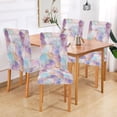 thumbnail image 2 of Yayeee 2 Pack Dining Chair Covers Stretch Parson Chairs Slipcovers Seat Protector, Watercolor Marble Pattern, 2 of 6