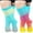 Blue, variant on 2 Pairs Medical Sport Open Toe Compression Socks - 20-30mmhg Graduated Knee-High Support for Men & Women, Ideal for Soccer, Running, and Nurses