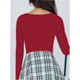 thumbnail image 3 of Long Sleeve Shirts for Women V Neck Basics Tops Lightweight Base Layer Slim Fit Top Undershirts, 3 of 6