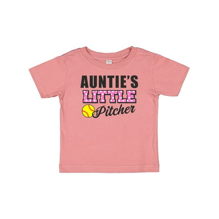 

Inktastic Aunties Little Pitcher Softball Gift Baby Girl T-Shirt
