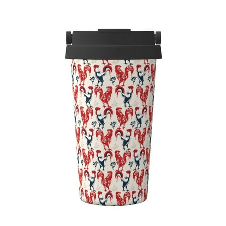 

Junzan Roosters for Stainless Steel Vacuum Insulated Tumbler - Reusable Insulated Cold Brew Iced Coffee Cup Thermos -Gifts for Women Men Him Her