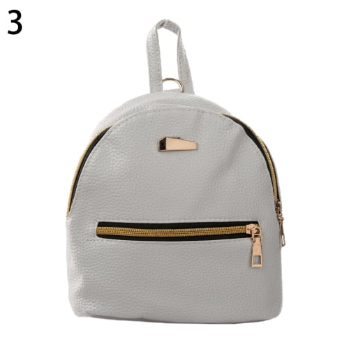 SPRING PARK Soft Backbag Cute Girls Flip Cover Pocket Zipper Mini Backpack  Bag Pouch Handbag