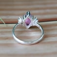 thumbnail image 4 of Pink Rose Quartz Ring, Sapphire Ring, 925 Silver Ring, Pink And Blue Ring, Statement Ri9ng, Minimalist Ring, Cocktail Ring, Sparkly Jewelry, 4 of 9