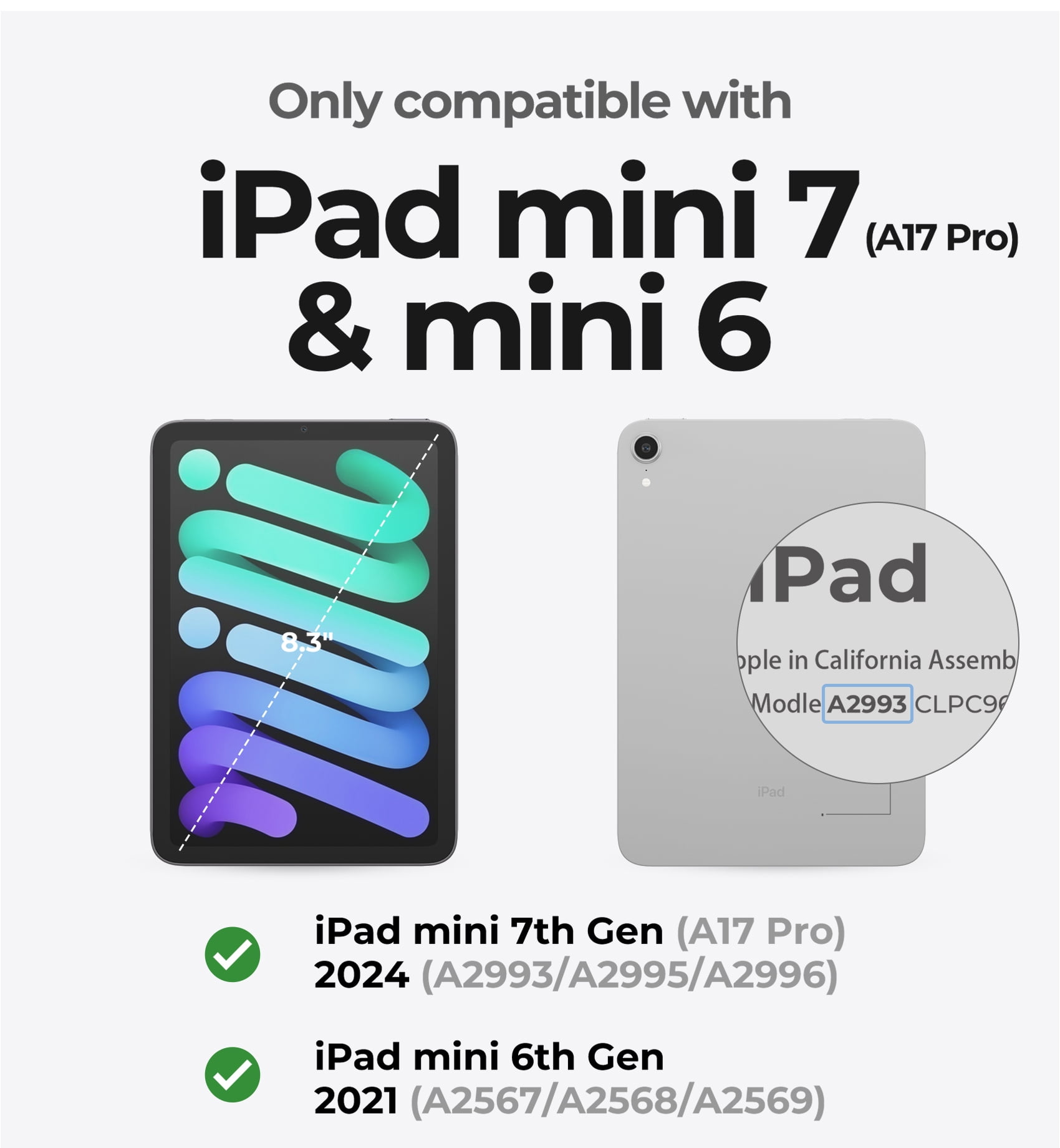 Dexnor for iPad mini 7 (A17 Pro)/Mini 6 Case with Keyboard, Magnetic Floating Cantilever Stand with Trackpad Pencil Holder Backlit Keyboard Case for iPad mini 7th(2024)/6th (2021) Generation, Purple