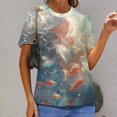 thumbnail image 6 of Mermaid Glitter Fish Scale Girls T Shirts Basic T-Shirt Short Sleeve Ladies Tee Shirt Summer Graphic Clothing, 6 of 6