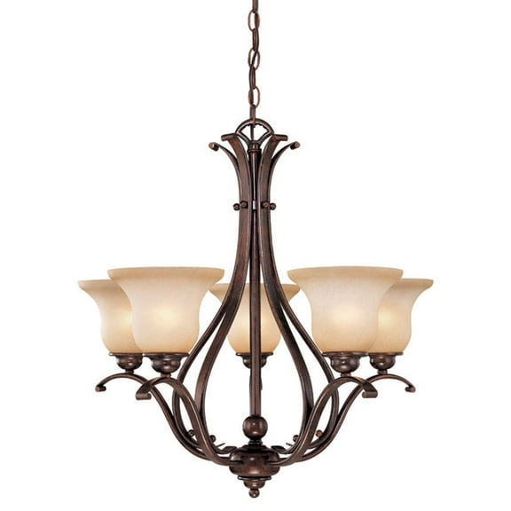 Monrovia 5 Light Bronze Chandelier
