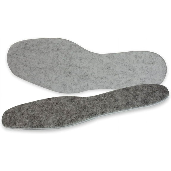 Meltonian Polar Wool Insoles: Warm, Moisture-Absorbing Comfort, Made in Germany, 36-37, Gray, 1 Pair