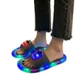 thumbnail image 6 of Light Up Slippers for Women Men, 2026 New Colorful Sandals, Fun Motion Sensor Slides for Indoor Use(Black,7), 6 of 6