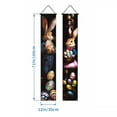 thumbnail image 3 of Happy Easter Door Banner 71x12 Inch Bunny Easter Door Porch Signs Eggs Rabbits Hanging Door Sign Welcome Hanging Flag for Wall Yard Garden Decor, 3 of 7