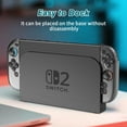 thumbnail image 2 of HEYSTOP Switch 2 Clear Case Compatible with Nintendo Switch 2, Switch 2 Dockable Case with 4K HD Screen Protector, PC Protective Cover with Joy-Con Grips and 6 Thumb Grips, 2 of 8