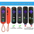 thumbnail image 3 of 2 Pack Glow Remote Case For Tcl Roku Smart Tv Rc280 Rc282 Remote Control - Universal Replacement Silicone Case Cover Sleeve Skin Glow In The Dark With Lanyard For Tcl Roku Rc280 Tv Remote -, 3 of 7