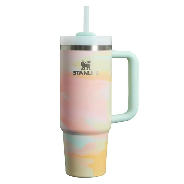 Stanley Vaso de Acero Inoxidable - Botella de Agua Aislada al Vacío para el Hogar y el Coche Vaso Reutilizable con Pajita Resistente a las Fugas Flip Frío durante 12 Horas o Helado durante 2 Días