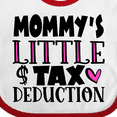 thumbnail image 4 of Inktastic Mommy's Little Tax Deduction Pink Hearts Boys or Girls Baby Bib, 4 of 4