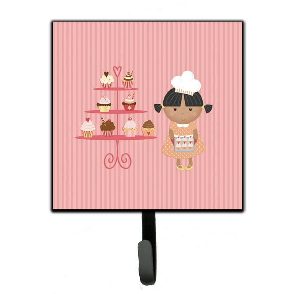 Cupcake Baker African American Pink Leash or Key Holder