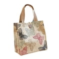 thumbnail image 4 of Bolso de lona reutilizable con asas, ideal para ir de compras, la oficina o para mujeres y mamás. mariposas, 4 of 9